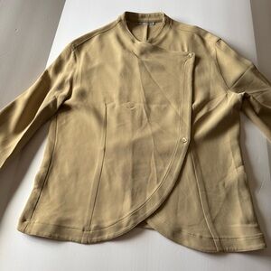 70s Vintage Armani Asymmetrical Tailored Longsleeve Button Up Top Made in Italy